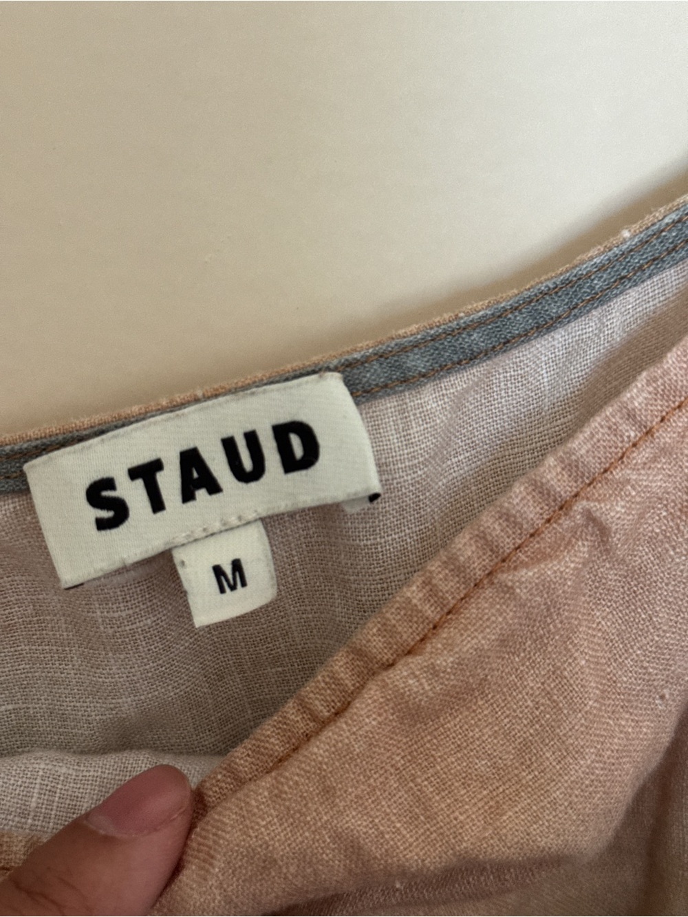STAUD Laura Linen Beaded Strap Maxi Dress Multi Size M - Picture 6 of 14